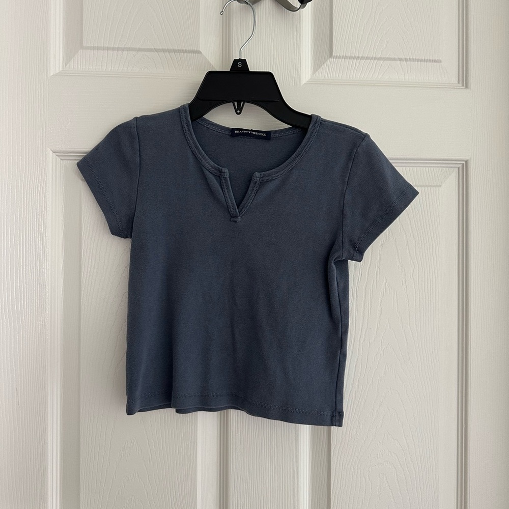 Blue brandy melville crop top